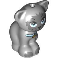Animal, Cat, Sitting with Dark Bluish Grey Face, Bright Light Blue Eyes, Collar print (Gertrude) (11602pr0030)