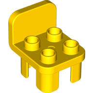 Duplo Chair with 4 Studs and Rounded Back (12651)