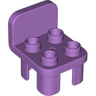 Duplo Chair with 4 Studs and Rounded Back (12651)
