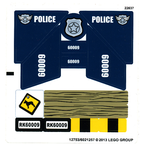 Sticker Sheet for Set 60009-1 (12753)
