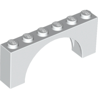 Brick Arch 1 x 6 x 2 - Very Thin Top without Reinforced Underside (12939)