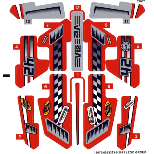 Sticker Sheet for Set 42011-1 (13079)