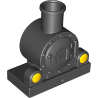 Duplo Train Steam Engine Front with Yellow Lights Print (13531pr0001)