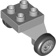 Duplo Airplane Landing Gear with 4 Studs on Top and 2 Wheels [Complete Assembly] (13533)