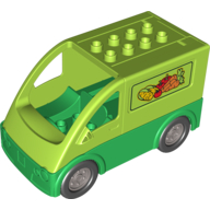Duplo Van Type 2 with Green Base and Vegetables Print (1406c01pr0001)