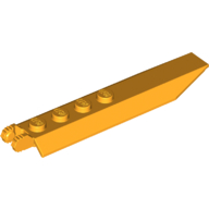 Hinge Plate 1 x 8 Locking with Angled Side Extensions, Squared Plate Underside, 7 Teeth (14137)
