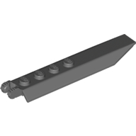 Hinge Plate 1 x 8 Locking with Angled Side Extensions, Squared Plate Underside, 7 Teeth (14137)