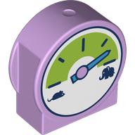 Duplo Brick 1 x 3 x 2 Round Top with Scale Gauge, Mouse, Elephant print (14222pr0025)