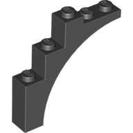 Brick Arch 1 x 5 x 4 [Continuous Bow, Raised Underside Cross Supports] (14395)