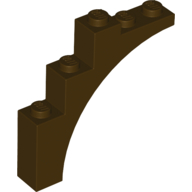 Brick Arch 1 x 5 x 4 [Continuous Bow, Raised Underside Cross Supports] (14395)