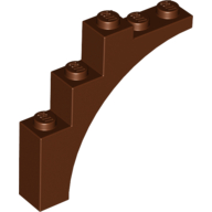 Brick Arch 1 x 5 x 4 [Continuous Bow, Raised Underside Cross Supports] (14395)