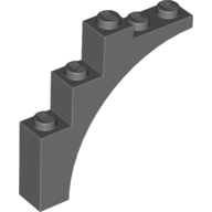 Brick Arch 1 x 5 x 4 [Continuous Bow, Raised Underside Cross Supports] (14395)