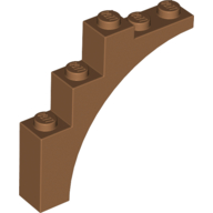 Brick Arch 1 x 5 x 4 [Continuous Bow, Raised Underside Cross Supports] (14395)