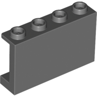 Panel 1 x 4 x 2 with Side Supports - Hollow Studs (14718)