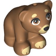Animal, Bear, Small with Black Nose, Tan Snout, Eyebrows, Paws print (14732pr0006)