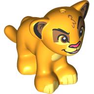 Animal, Big Cat Cub with Medium Nougat Eyeshadows, Dark Pink Nose, Bright Light Yellow Nose, Toes print (14734pr0006)
