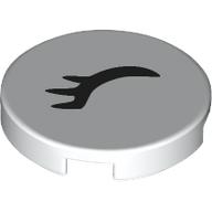 Tile Round 2 x 2 with Black Closed Eye, Eyelashes, Right print (14769pr0014)