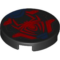 Tile Round 2 x 2 with Red Spider, Dark Blue Markings print (14769pr0030)
