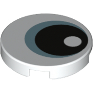 Tile Round 2 x 2 with Eye, Blue Iris, Black Pupil print (14769pr1116)