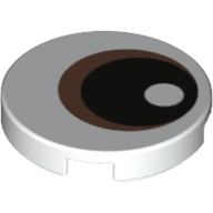 Tile Round 2 x 2 with Copper Eye, Black Pupil print (14769pr1117)