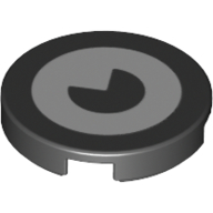 Tile Round 2 x 2 with White Eye print (14769pr1163)