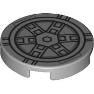 Tile Round 2 x 2 with 6 Metal Beams print (14769pr1248)