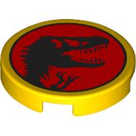 Tile Round 2 x 2 with Jurassic Park Logo print (14769pr1264)