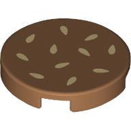 Tile Round 2 x 2 with Tan Sesame Seeds print (14769pr1286)