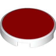 Tile Round 2 x 2 with Red Circle print (14769pr1291)