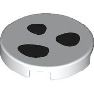 Tile Round 2 x 2 with Black Dalmatian Spots print (14769pr9954)