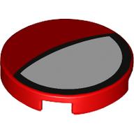 Tile Round 2 x 2 with Hole with White Spider-Man Eye print (14769pr9962)