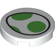 Tile Round 2 x 2 with Yoshi Egg print (14769pr9965)