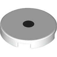 Tile Round 2 x 2 with Center Black Dot/Pupil/Eye print (14769pr9972)