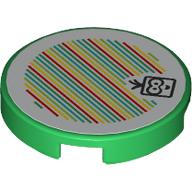 Tile Round 2 x 2 with Lakitu and Barcode Print (Sticker) (14769pr9975)