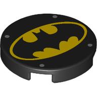 Tile Round 2 x 2 with Yellow Batman Logo print (14769pr9982)