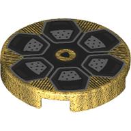 Tile Round 2 x 2 with Black/Silver Rims print (14769pr9984)