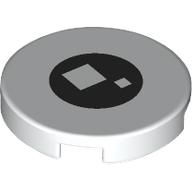 Tile Round 2 x 2 with Brickheadz Eye print (14769pr9985)