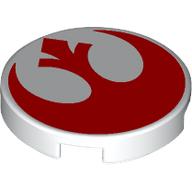 Tile Round 2 x 2 with Red Rebels Sign print (14769pr9986)