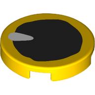 Tile Round 2 x 2 with Black Eye print (14769pr9987)