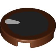 Tile Round 2 x 2 with Black Eye print (14769pr9987)