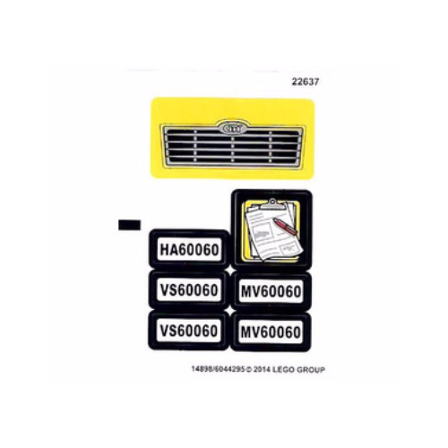 Sticker Sheet for Set 60060-1 (14898)