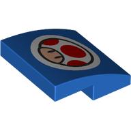 Slope Curved 2 x 2 x 2/3 with Toad Face print (15068pr0016)