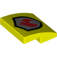Slope Curved 2 x 2 x 2/3 with Fire Logo Print (15068pr0054)
