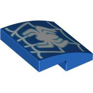 Slope Curved 2 x 2 x 2/3 with White Spider-Man Logo print (15068pr0074)