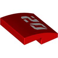 Slope Curved 2 x 2 x 2/3 with White '02' print (15068pr0084)