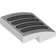 Slope Curved 2 x 2 x 2/3 with Silver Vent print (15068pr0103)