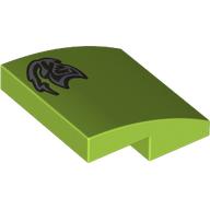 Slope Curved 2 x 2 x 2/3 with Silver Graffiti print (15068pr0107)