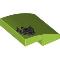 Slope Curved 2 x 2 x 2/3 with Silver Graffiti print (15068pr0108)