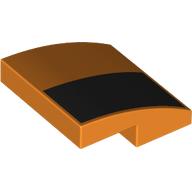 Slope Curved 2 x 2 x 2/3 with Black Triangle print (15068pr0112)