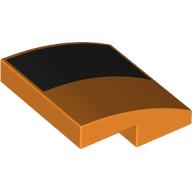 Slope Curved 2 x 2 x 2/3 with Black Triangle print (15068pr0113)